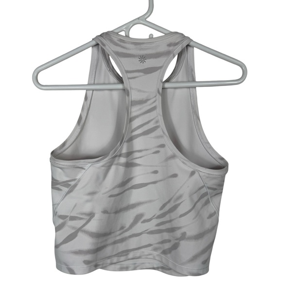 Athleta Shanti Printed Crop Tank, Bright White Zebra, Size S - Picture 8 of 9
